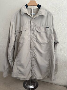 Columbia Men's Button-Down Shirt Jacket - Light Beige